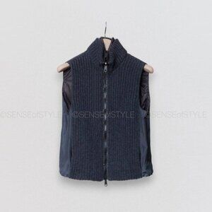 Brunello Cucinelli Cashmere Vest Jacket Coat Monili trim Reversible  gray S